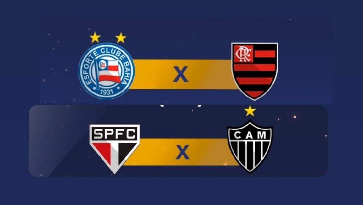 Bahia x Flamengo e São Paulo x Atlético-MG abrem às quartas da Copa do Brasil